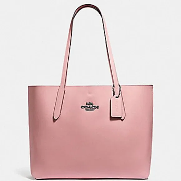 Coach Petal Pebble Leather Hudson Tote In Petal Barbiecore - Picture 1 of 13